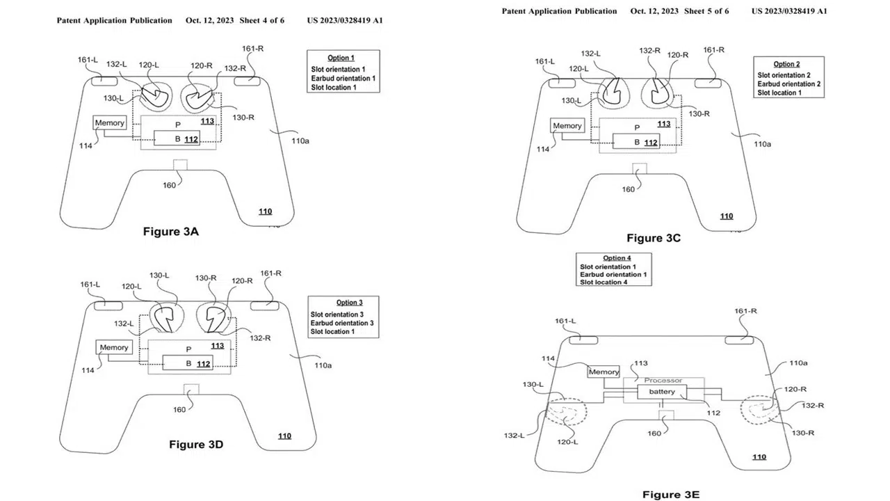 Sony Publishes Patent for Joystick Capable of Charging Wireless Earbuds