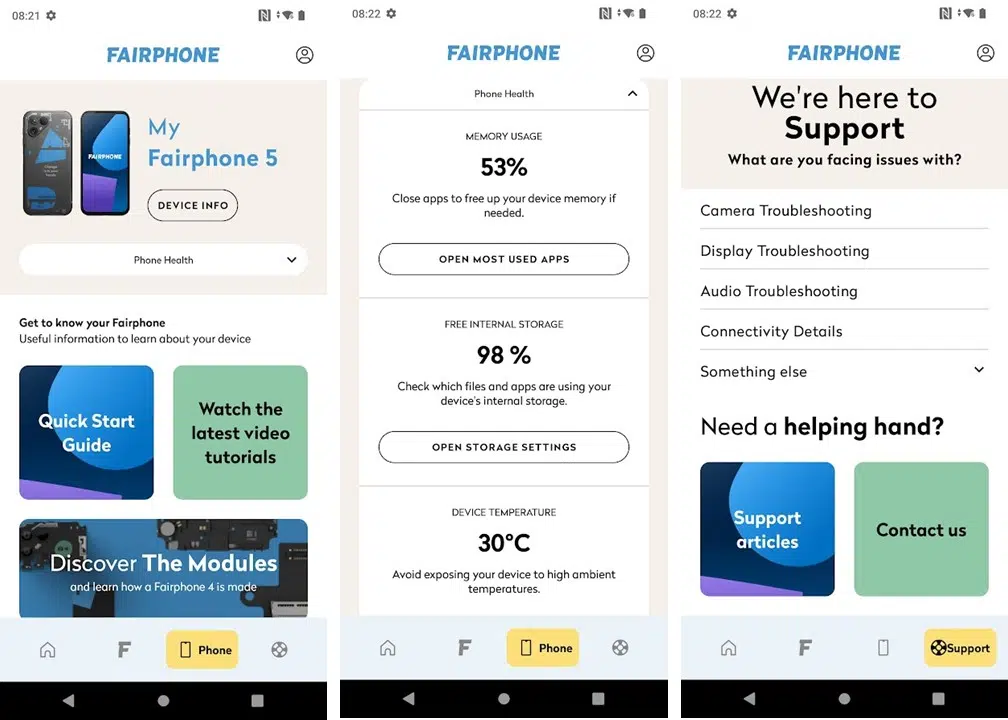 Interface Fairphone 5 (4)