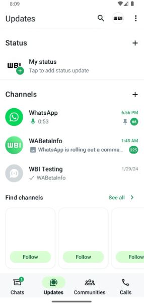 WhatsApp Beta for Android Releases Option to Pin Channels WhatsApp Beta for Android Releases Option to Pin Channels