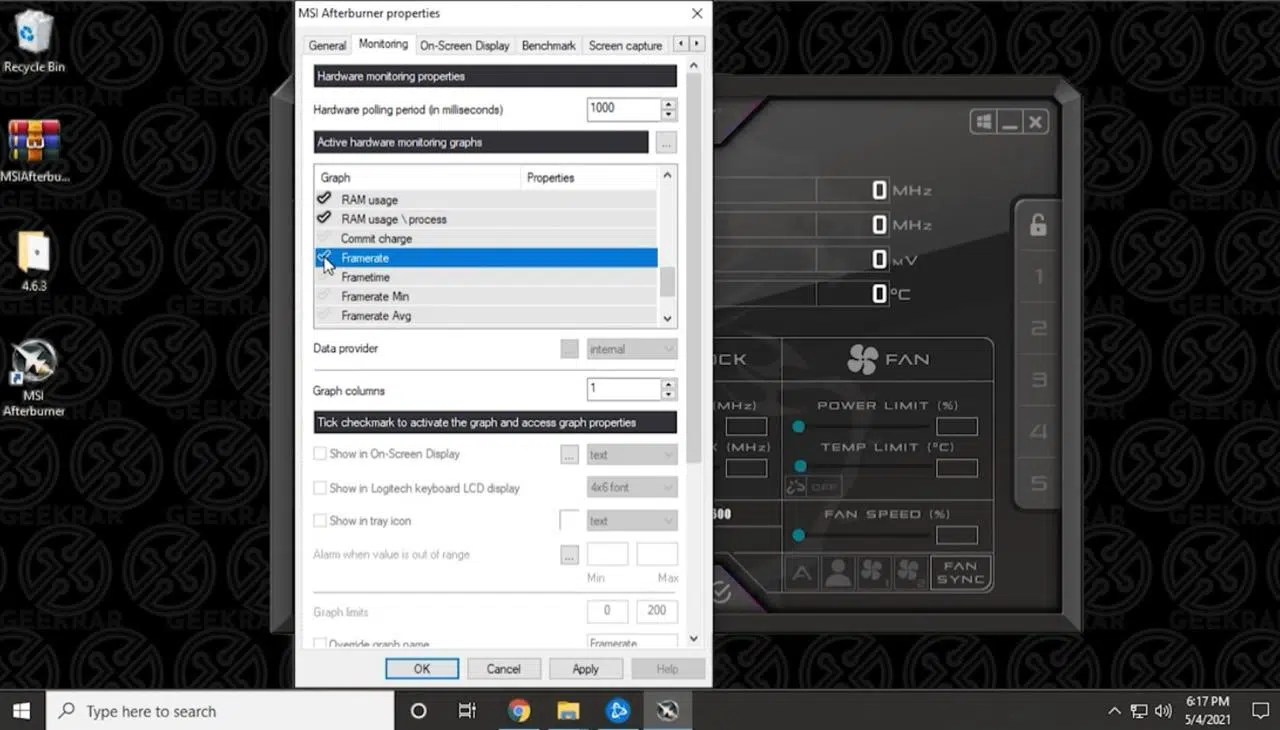 How To Use MSI Afterburner Download, Installation, Setup, On Screen Display and Overclocking of GPU (16)