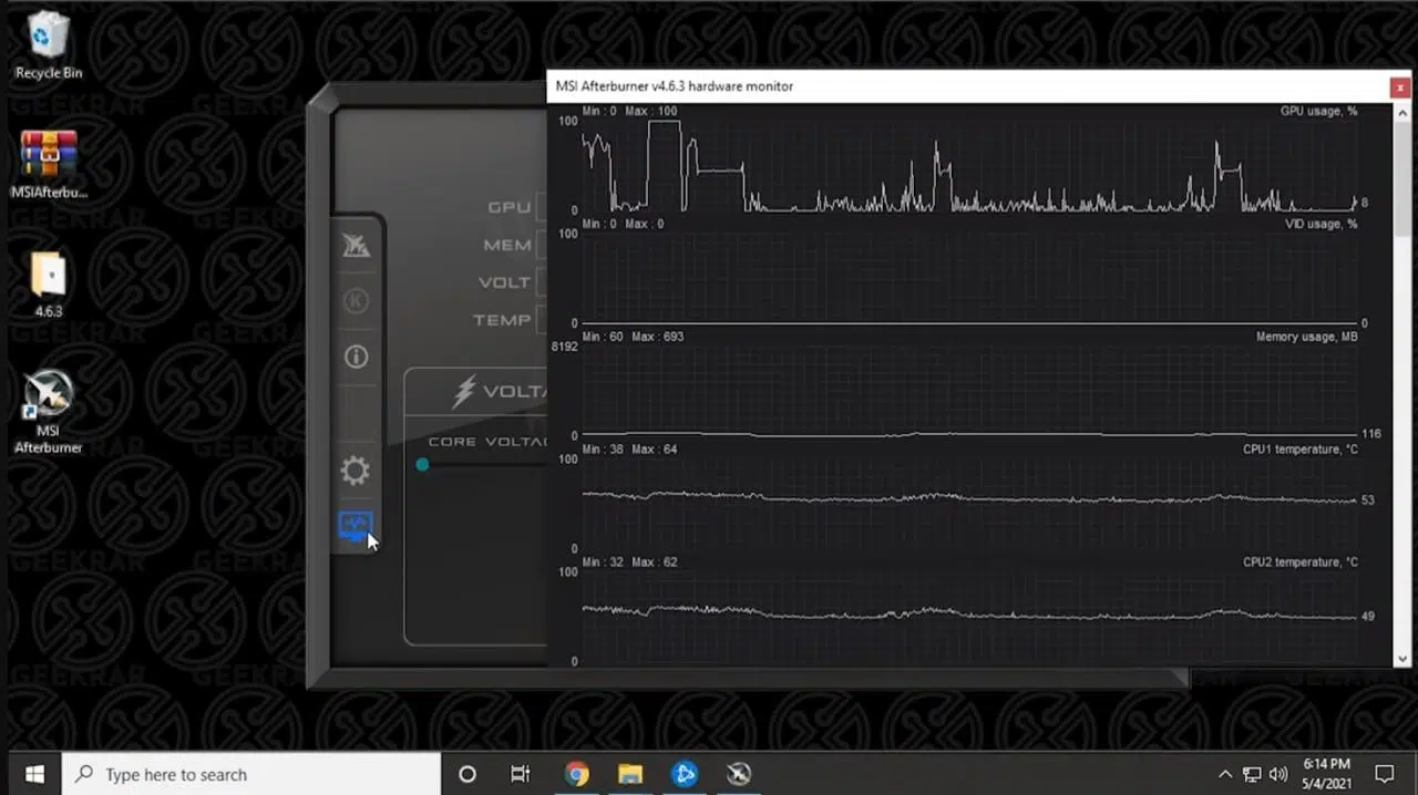 How To Use MSI Afterburner Download, Installation, Setup, On Screen Display and Overclocking of GPU (7)