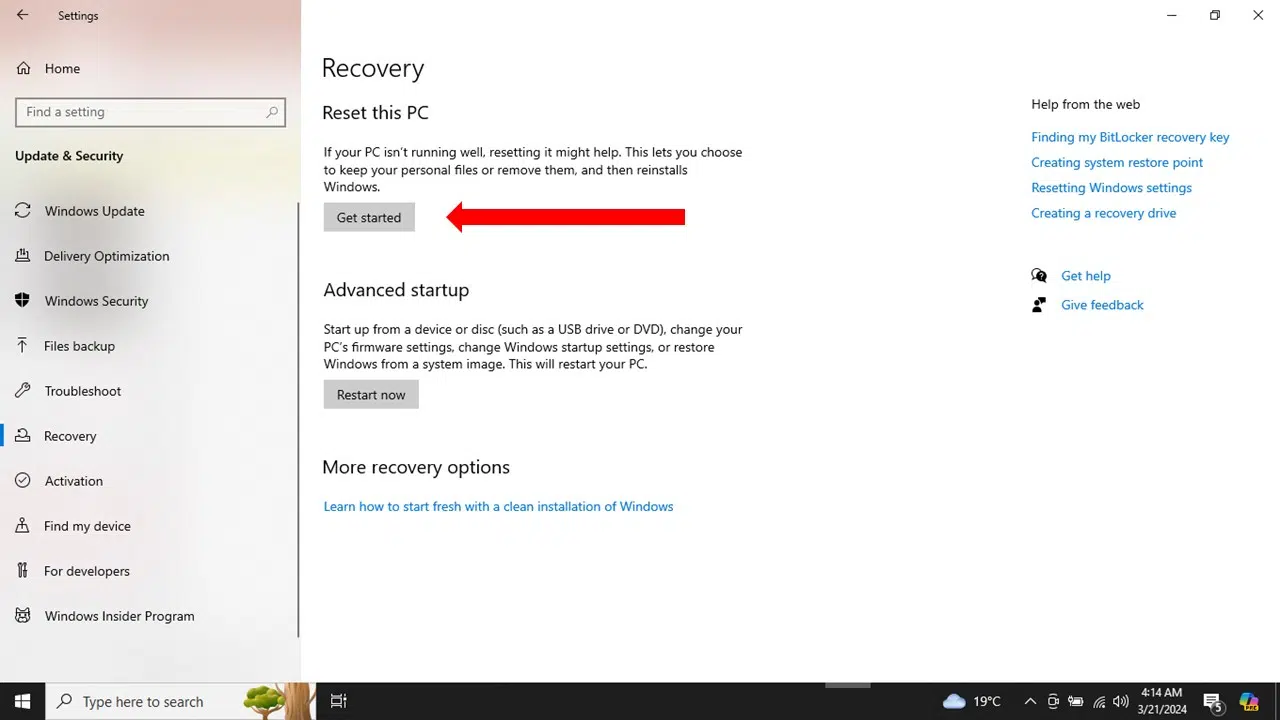 How to Factory Reset MSI Laptop (5)