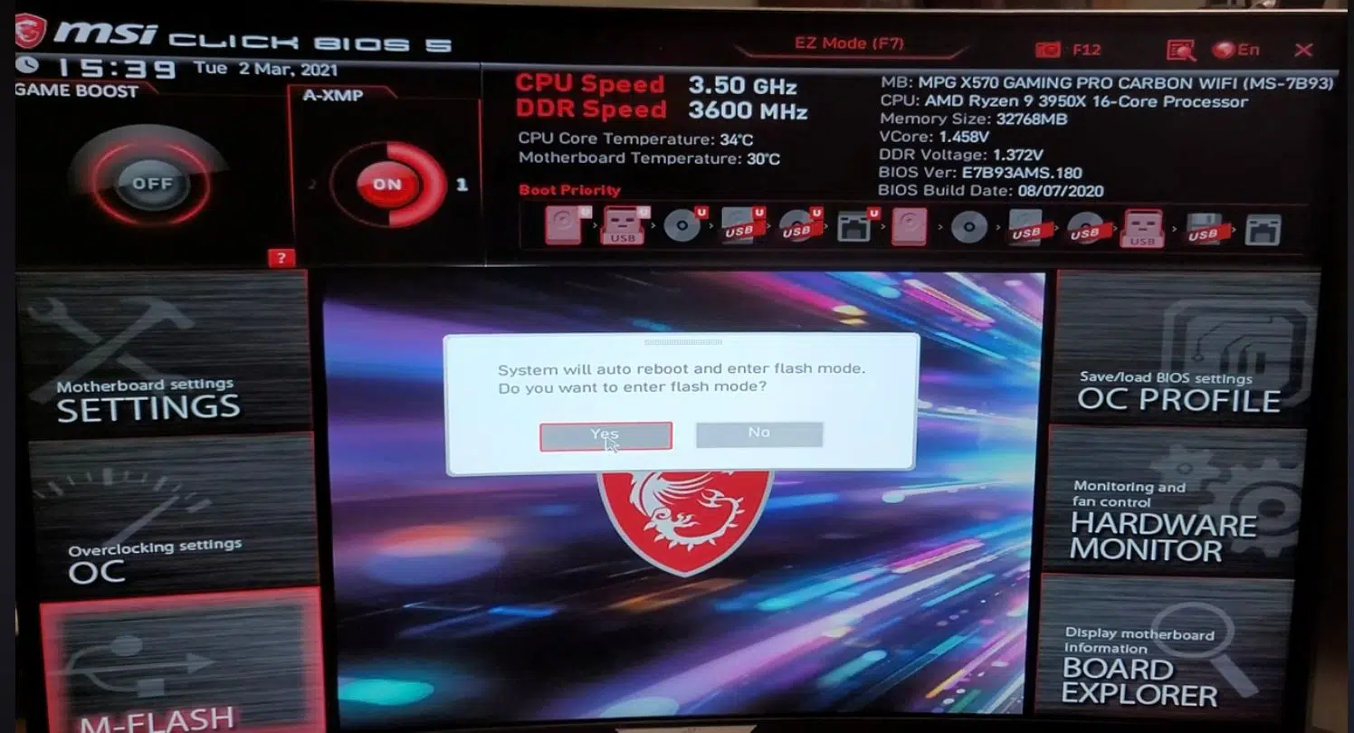 How to Update MSI BIOS M Flash Method (8)