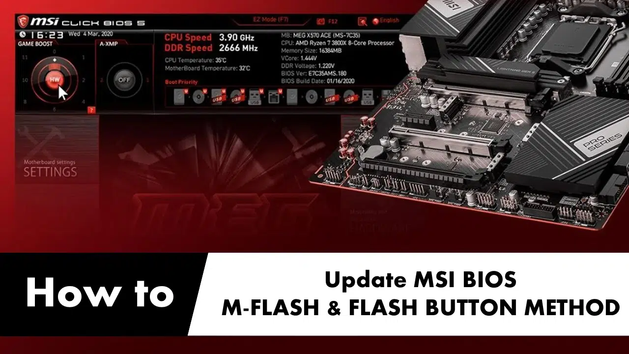 How to Update MSI BIOS M Flash and Flash Button Method