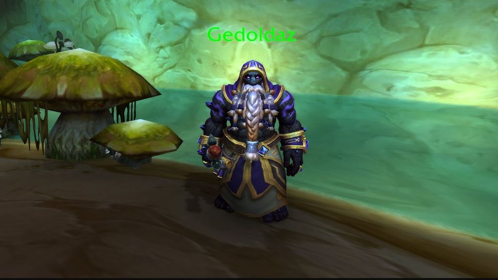 Gedoldaz in the Pools of Vision, where he studies Azeroth's ley lines