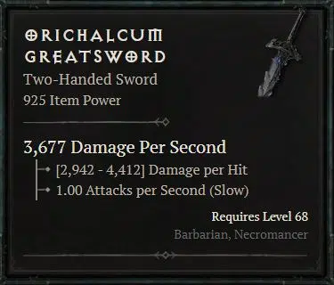 Orichalcum Greatsword