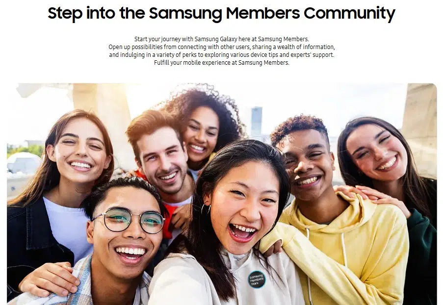 Samsung members app