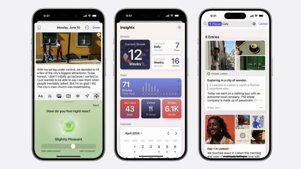 iOS 18 Journal App