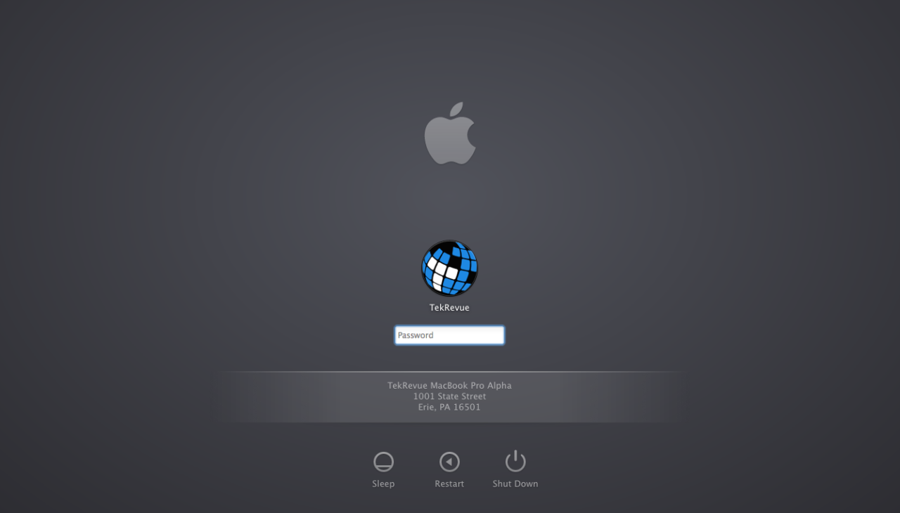 macOS Lock Screen Messages